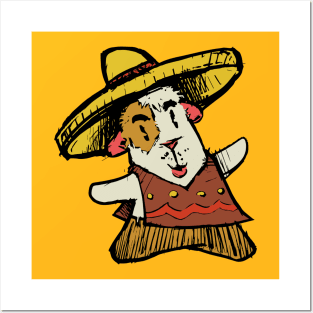 Sombrero Guinea Pig Posters and Art